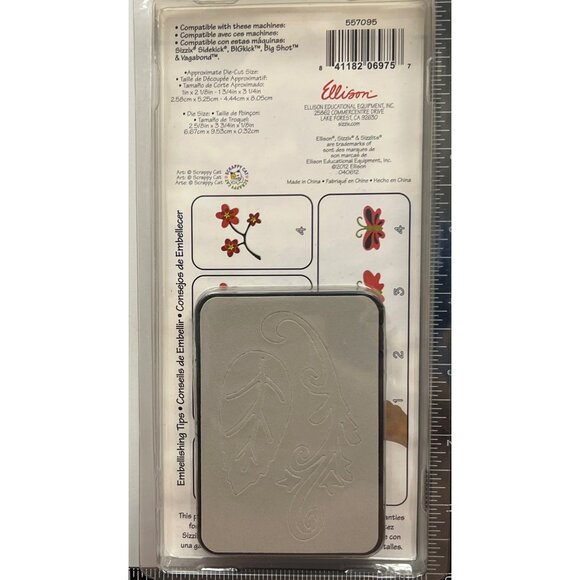 HTF Sizzix 557095 Floral Botanical SET Die CUTTER Embellishment BY SCRAPPY CAT - Picture 4 of 4
